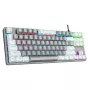 Rampage Snug teclado gaming mecánico RGB KRGD Blue, tenkeyless, gris-blanco