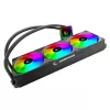 Rampage INFINITE V360 refrigeración líquida CPU AIO 360mm ARGB, pantalla digital de temperatura, negro