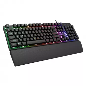 Rampage Fortuna set de teclado, ratón y alfombrilla gaming, 12800 DPI, negro