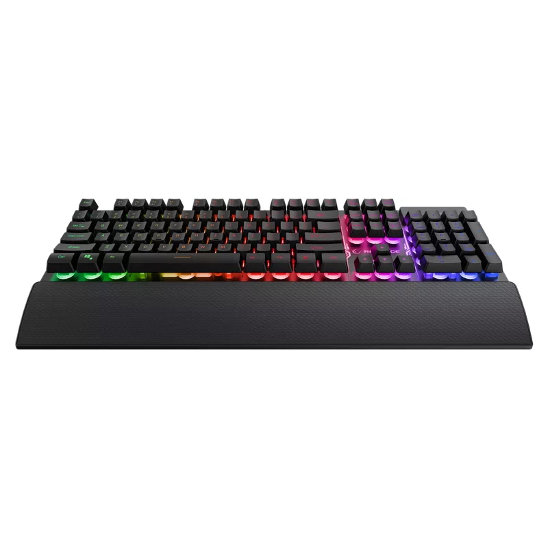 Rampage Fortuna set de teclado, ratón y alfombrilla gaming, 12800 DPI, negro
