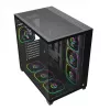 RAMPAGE SEALITE-BLACK caja PC semitorre con cristal templado, 7 ventiladores ARGB PWM, negra