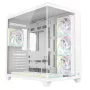 RAMPAGE SEALITE-WHITE caja PC semitorre con cristal templado, 7 ventiladores ARGB PWM, blanca