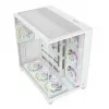 RAMPAGE SEALITE-WHITE caja PC semitorre con cristal templado, 7 ventiladores ARGB PWM, blanca