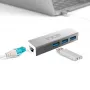 INCA IUSB-03TX Adaptador USB 3.0 a Gigabit Ethernet con Adaptador USB-C, 1000Mbit/s, Negro