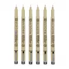 Set de rotuladores finos Sakura Pigma Micron 6 piezas negro