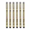 Set de rotuladores finos Sakura Pigma Micron 6 piezas negro