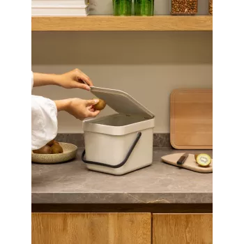 Cubo de basura Brabantia Sort & Go Soft Beige 6 L
