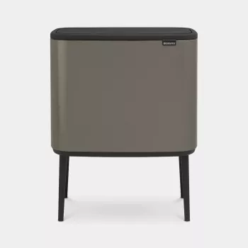 Cubo de basura con pedal Brabantia Bo Touch 34 L rectangular platino plástico