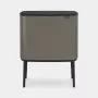 Cubo de basura con pedal Brabantia Bo Touch 34 L rectangular platino plástico