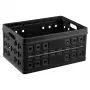 Helit Caja plegable Square H6180295 46L Caja de almacenamiento plegable gris/negro