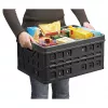 Helit Caja plegable Square H6180295 46L Caja de almacenamiento plegable gris/negro