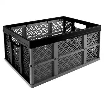Helit Caja plegable Basic H6180495 32L Caja de almacenamiento plegable negro/gris