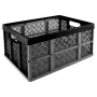 Helit Caja plegable Basic H6180495 32L Caja de almacenamiento plegable negro/gris