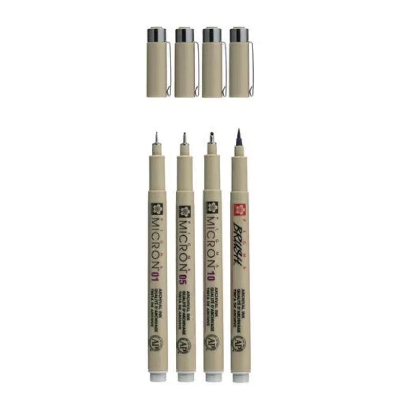 Sakura Pigma Micron set de rotuladores fineliners Cool Gray de 4 piezas