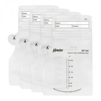 Alecto bolsas de almacenamiento de leche materna 220 ml, 100 unidades (BF-100)