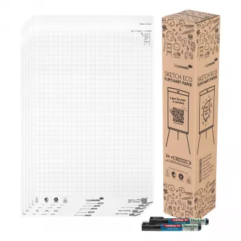 LEGAMASTER Sketch Eco Bloc de papel blanco brillante A2 pack de 5