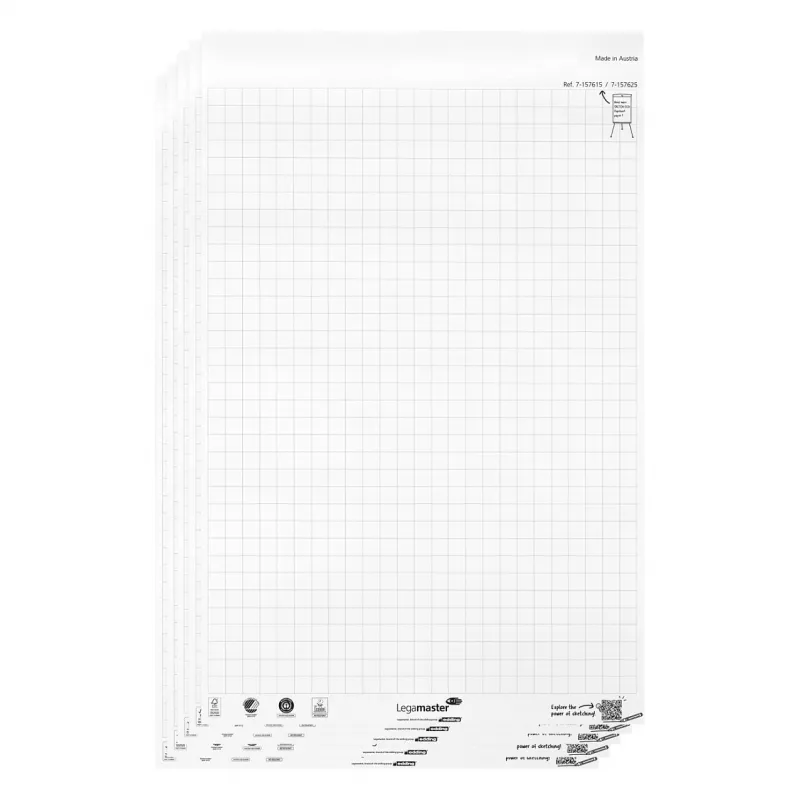 LEGAMASTER Sketch Eco Bloc de papel blanco brillante A2 pack de 5