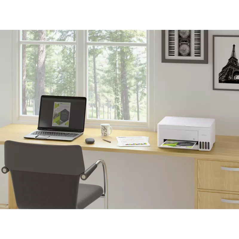 Epson EcoTank L3356 impresora multifunción de inyección de tinta, color, A4, 33 ppm, USB, Wi-Fi, blanco
