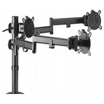 One For All DM2310 soporte de escritorio para monitor individual para pantallas de 13-27 pulgadas, capacidad de carga 8 kg, VESA 75x75/100x100, negro