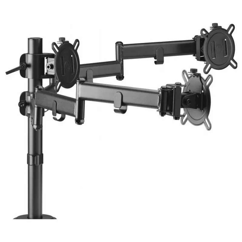 One For All DM2310 soporte de escritorio para monitor individual para pantallas de 13-27 pulgadas, capacidad de carga 8 kg, VESA 75x75/100x100, negro