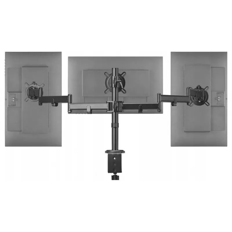 One For All DM2310 soporte de escritorio para monitor individual para pantallas de 13-27 pulgadas, capacidad de carga 8 kg, VESA 75x75/100x100, negro