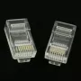 Gembird LC-8P8C-002/50 conector modular RJ-45, transparente, dorado, pack de 50