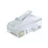 Gembird LC-8P8C-002/50 conector modular RJ-45, transparente, dorado, pack de 50