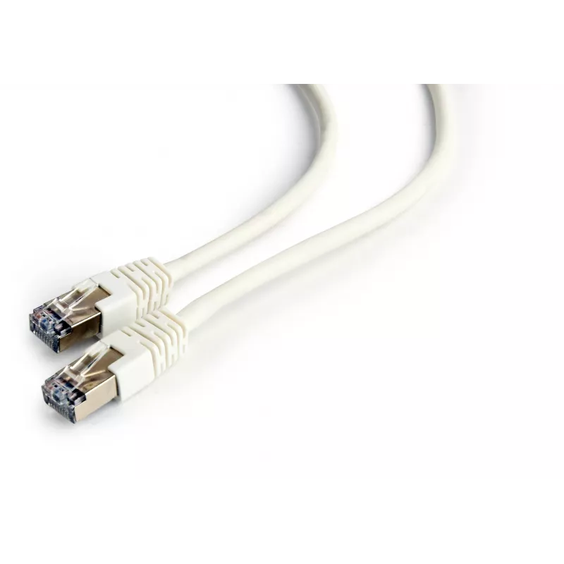 Gembird Cablexpert cable de red FTP Cat.6, conector RJ45 – conector RJ45, apantallado con lámina, 0,5 m, blanco (PP6-0.5M/W)