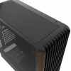 GEMBIRD CCC-FC-WOOD caja de ordenador mid tower, negra con detalle en madera, panel lateral de cristal templado