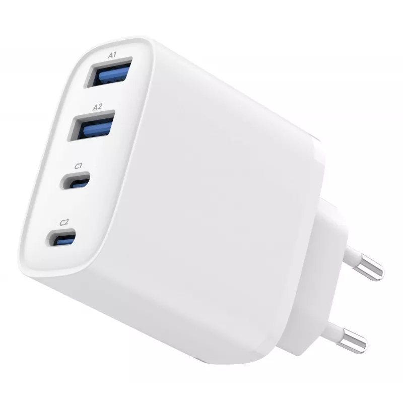 GEMBIRD TA-UC-2A2C-PD40-01-W GaN USB PD Cargador de 4 puertos, 40 W, blanco