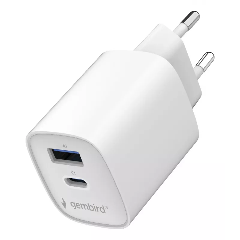 Gembird TA-UC-1A1C-PD45-01-W fuente de alimentación USB-C PD 45W blanca