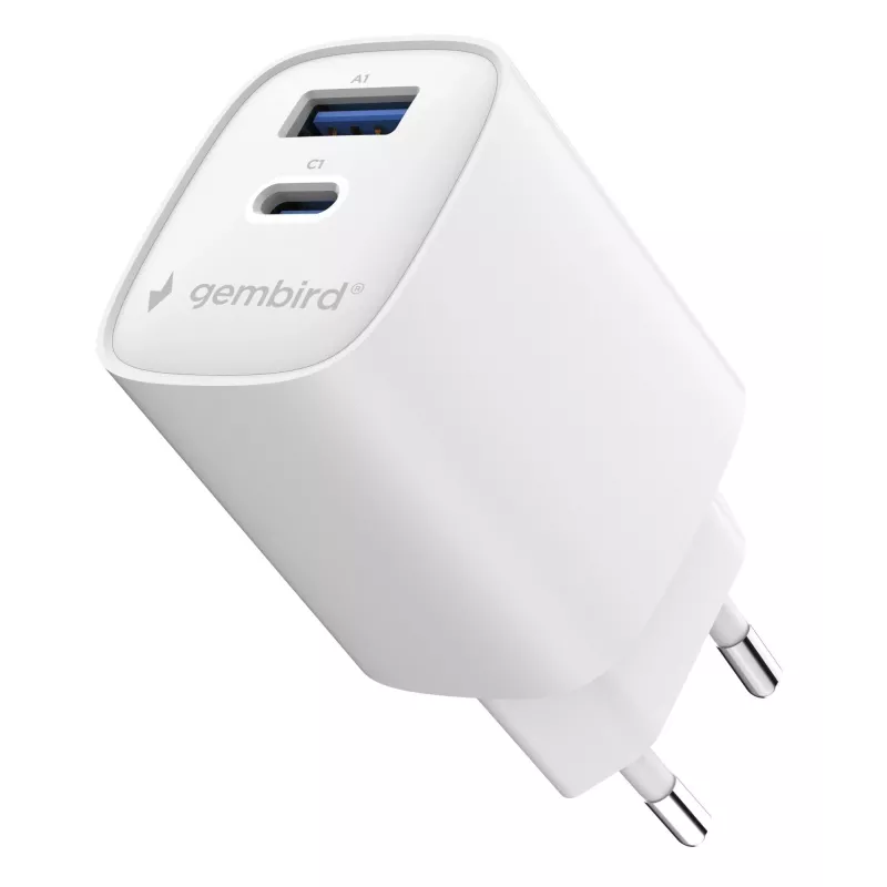 Gembird TA-UC-1A1C-PD45-01-W fuente de alimentación USB-C PD 45W blanca