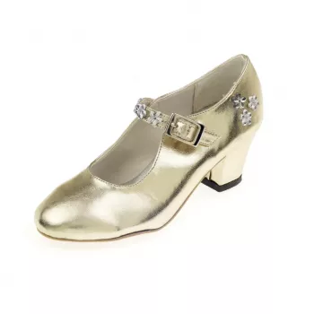 Souza! Sabine zapatos de disfraz de tacón alto dorado para niñas talla 34