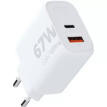 XTORM cargador GaN 67W blanco certificado GRS XEC067