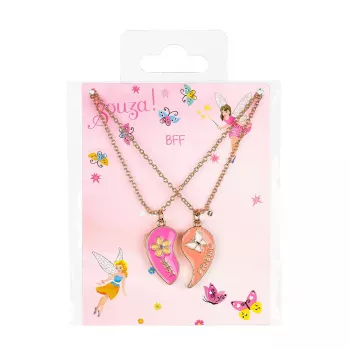 Souza! set de collares de amistad para niñas, 2 unidades, corazón BFF, mejores amigas