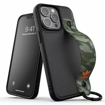 Adidas OR Hand Strap Case para iPhone 13 Pro/13 6,1 inch negro-verde