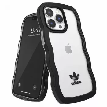 Adidas OR Wavy Case para iPhone 13 Pro / iPhone 13 6,1 inch negro transparente
