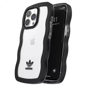 Adidas OR Wavy Case para iPhone 13 Pro / iPhone 13 6,1 inch negro transparente
