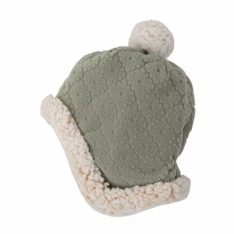 Lodger gorro de invierno de doble capa forro polar Elm Verde salvia 1-2 años