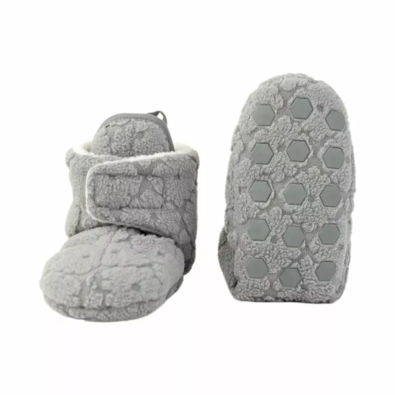 Lodger patucos de bebé forro polar Drizzle con suela antideslizante Gris 6-12 meses