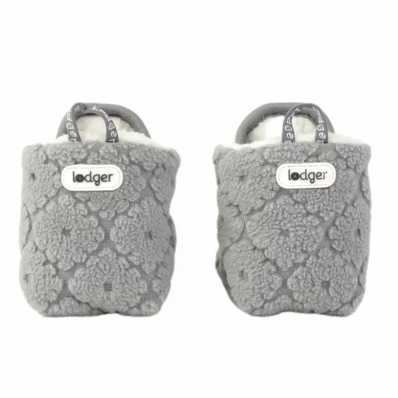 Lodger patucos de bebé forro polar Drizzle con suela antideslizante Gris 6-12 meses