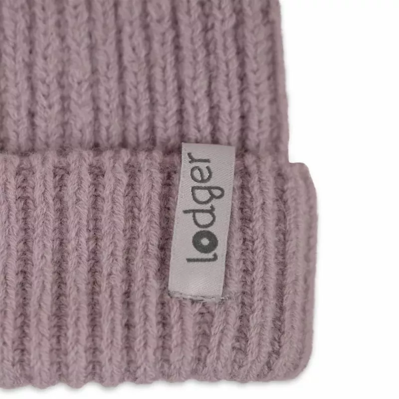Lodger Gorro de bebé de 100% lana merino rosa 6-12 meses