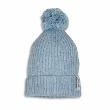 Lodger Gorro de bebé de 100% lana merino Blue Fogg 6-12 meses
