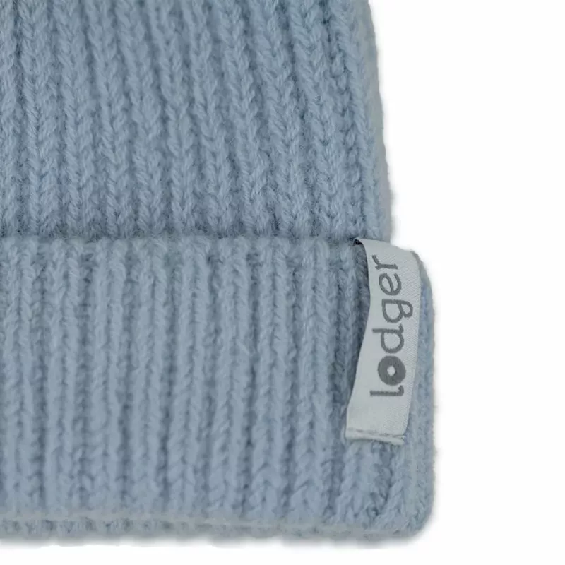 Lodger Gorro de bebé de 100% lana merino Blue Fogg 6-12 meses