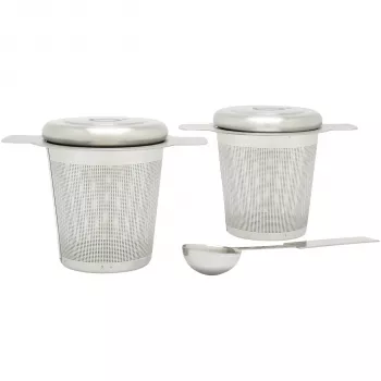 Bredemeijer 2x filtro de té de acero inoxidable con cucharilla 191003