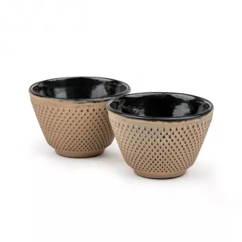 Bredemeijer Xilin Juego de 2 Tazas de Té de Hierro Fundido, Camel, 100 ml