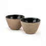 Bredemeijer Xilin Juego de 2 Tazas de Té de Hierro Fundido, Camel, 100 ml