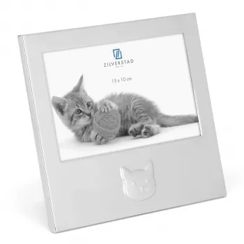 Zilverstad Gato Placa Decorativa de Metal 15x10 6917231