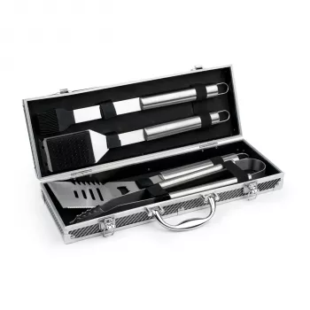 Leopold Vienna Set de 4 Utensilios de Barbacoa en Maletín de Aluminio LV311000
