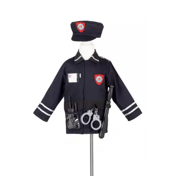 Souza! Set de disfraz de policía con sombrero y accesorios 4-7 años